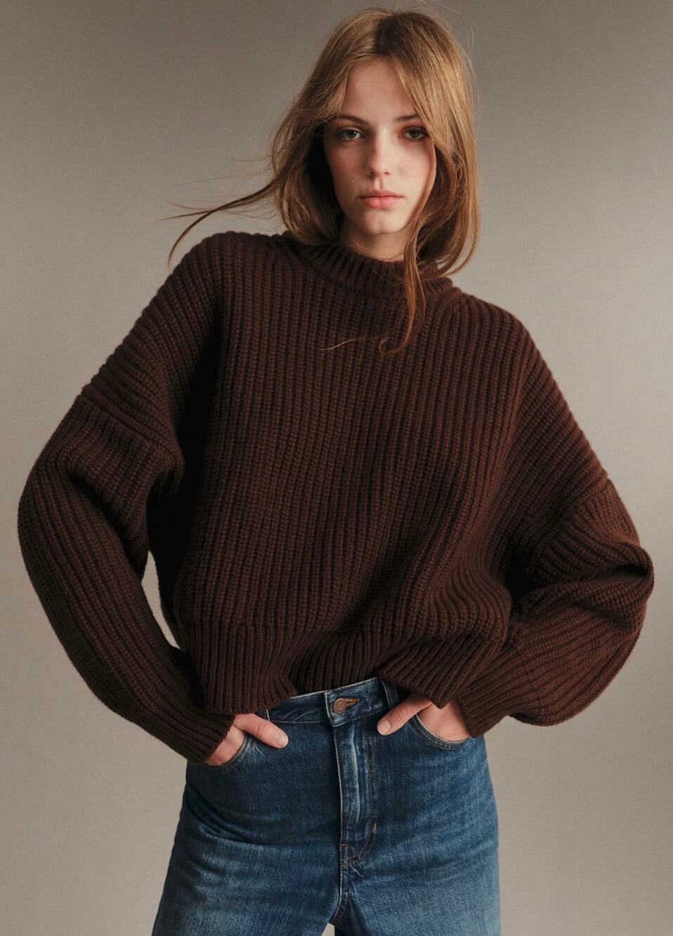 La Maille Sezane Edgar Jumper in Chocolate Size T2 NWT✨